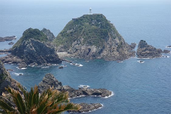 大隅半島佐多岬灯台は島にあり、行けません。その先には小さな釣り人も